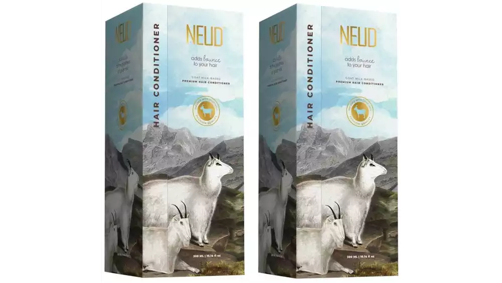 NEUD Goat Milk Premium Hair Conditioner With Free Pouch (300ml, Pack of 2)