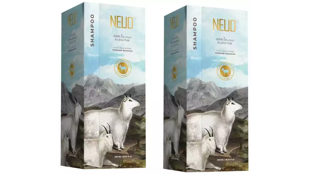 NEUD Goat Milk Premium Shampoo With Free Pouch (300ml, Pack of 2)