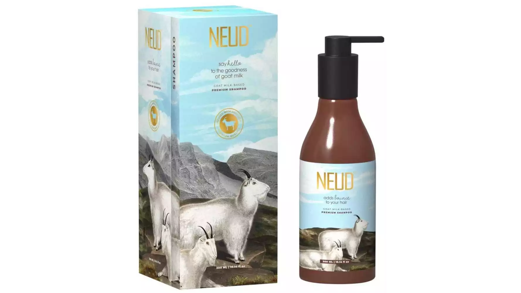 NEUD Goat Milk Premium Shampoo With Free Pouch (300ml)