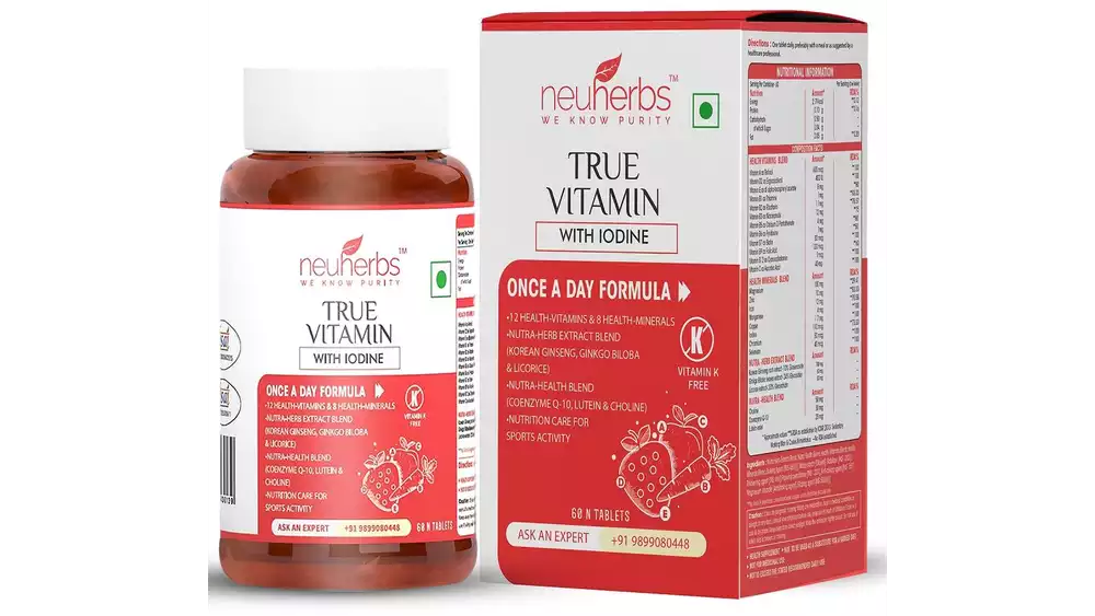 Neuherbs True Vitamins With Iodine Tablets (60tab)