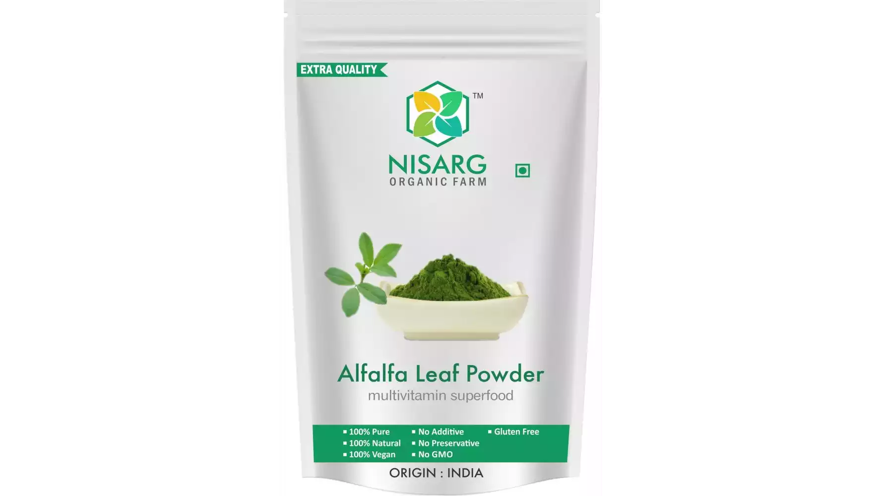 Nisarg Organic Farm Alfalfa Leaf Powder (100g)