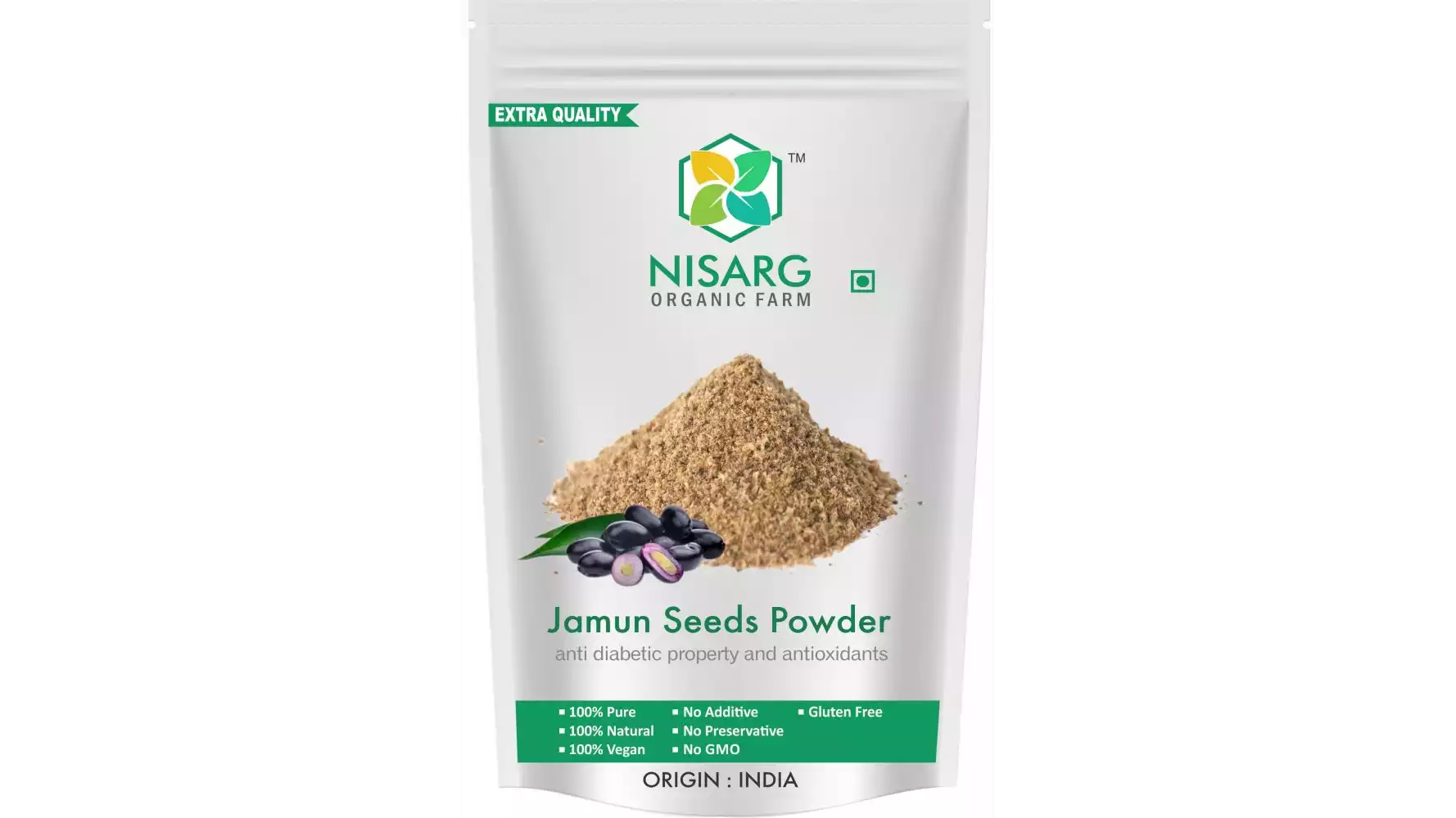 Nisarg Organic Farm Jamun Seeds Powder (100g)