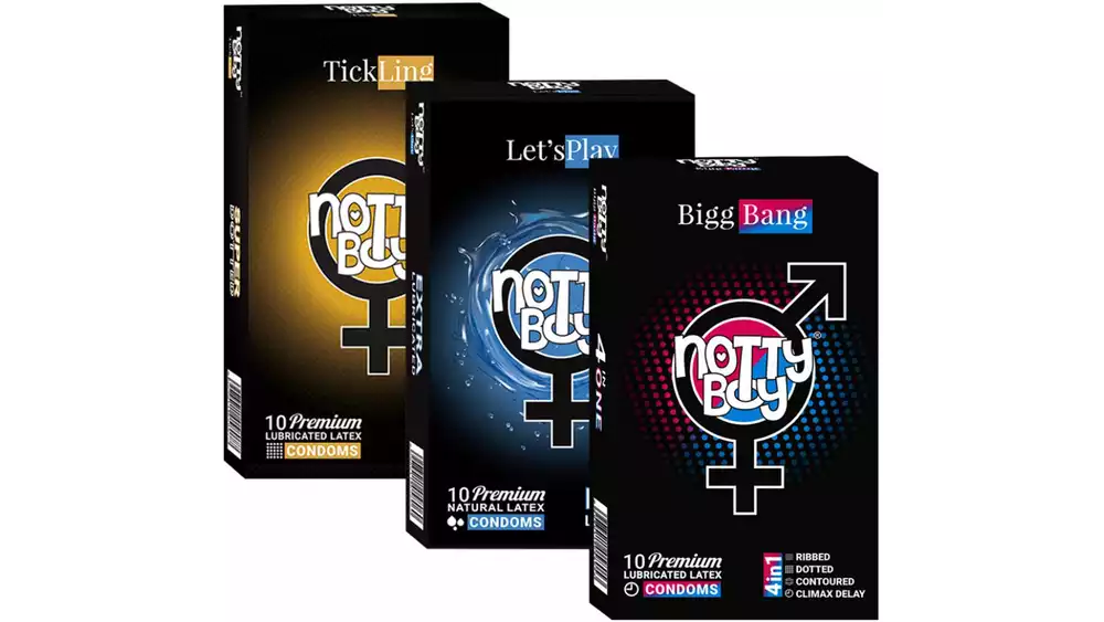 NottyBoy Pleasure Plus Premium Condoms Combo Pack (1Pack)