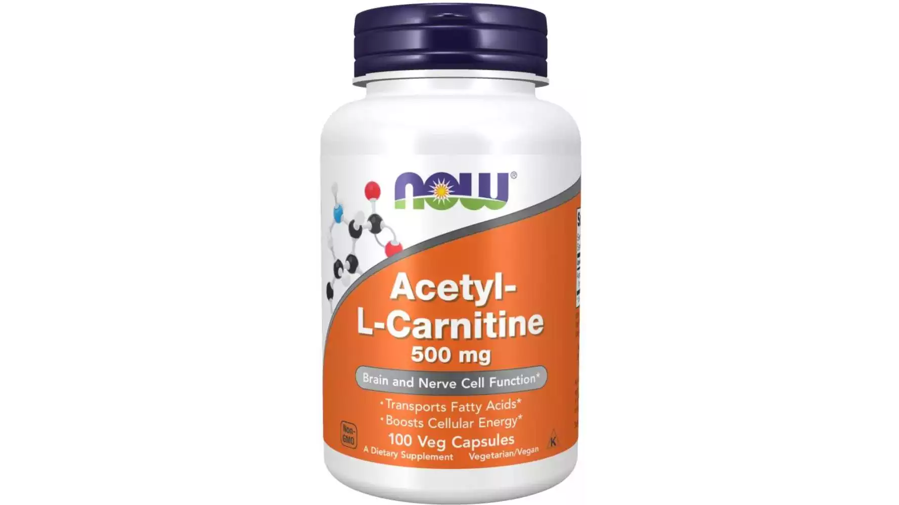 Now Foods Acetyl L Carnitine 500Mg Veg Capsules (100caps)