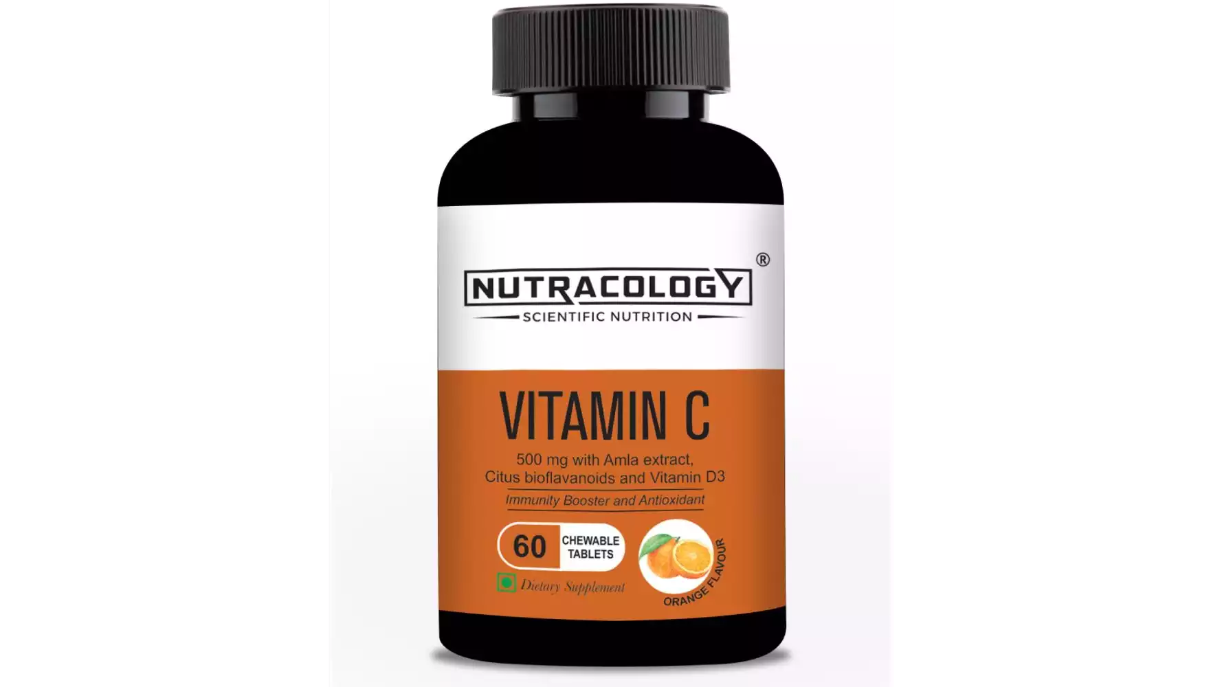 Nutracology Vitamin C 500Mg Orange Flavour Chewable Tablets (60tab)