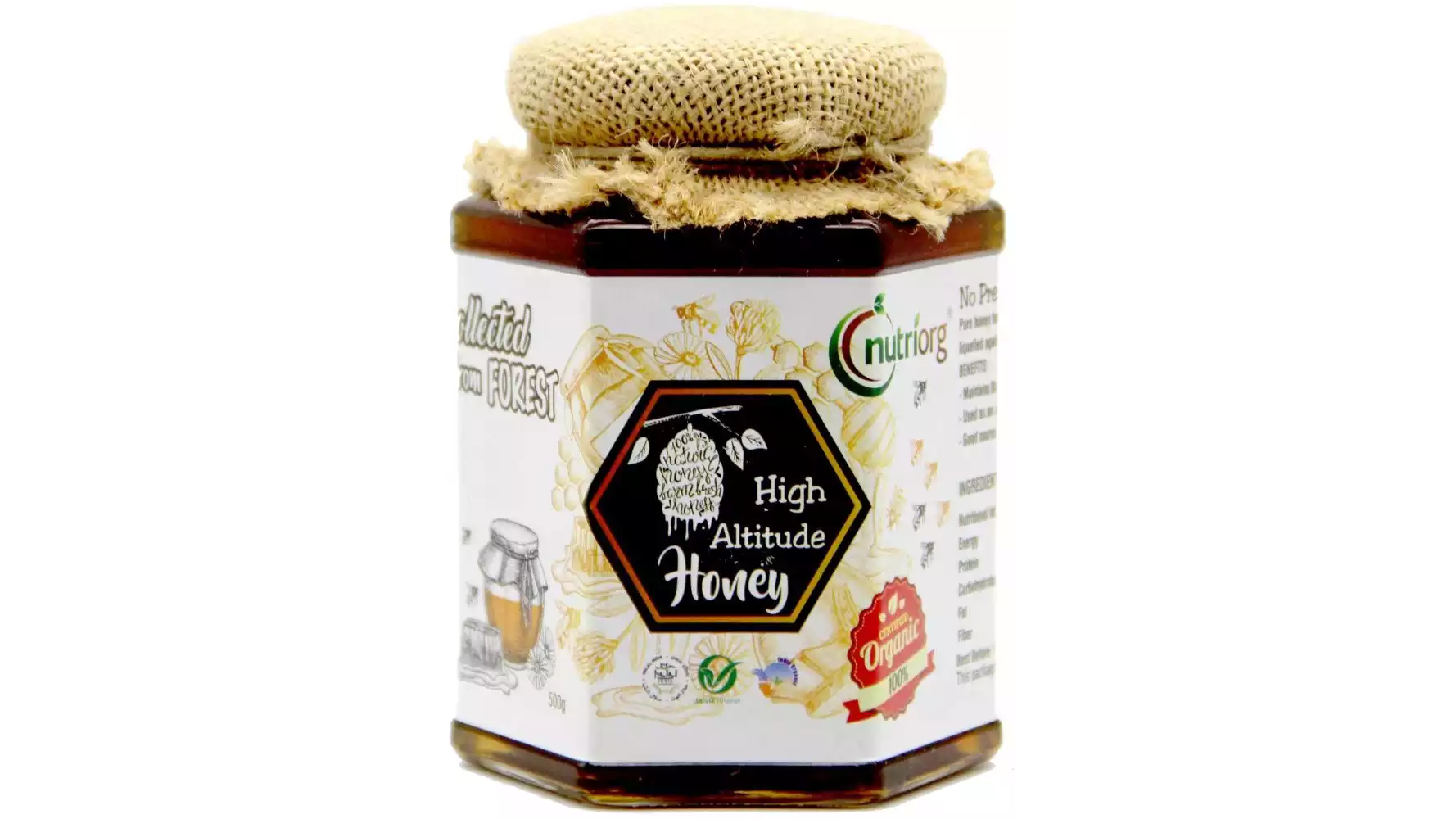 Nutriorg Certified Organic High Altitude Honey (500g)