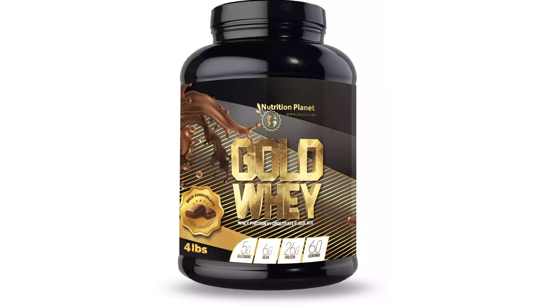 Nutrition Planet Gold Whey With Added Digezyme Rich Chocolate (4lb)