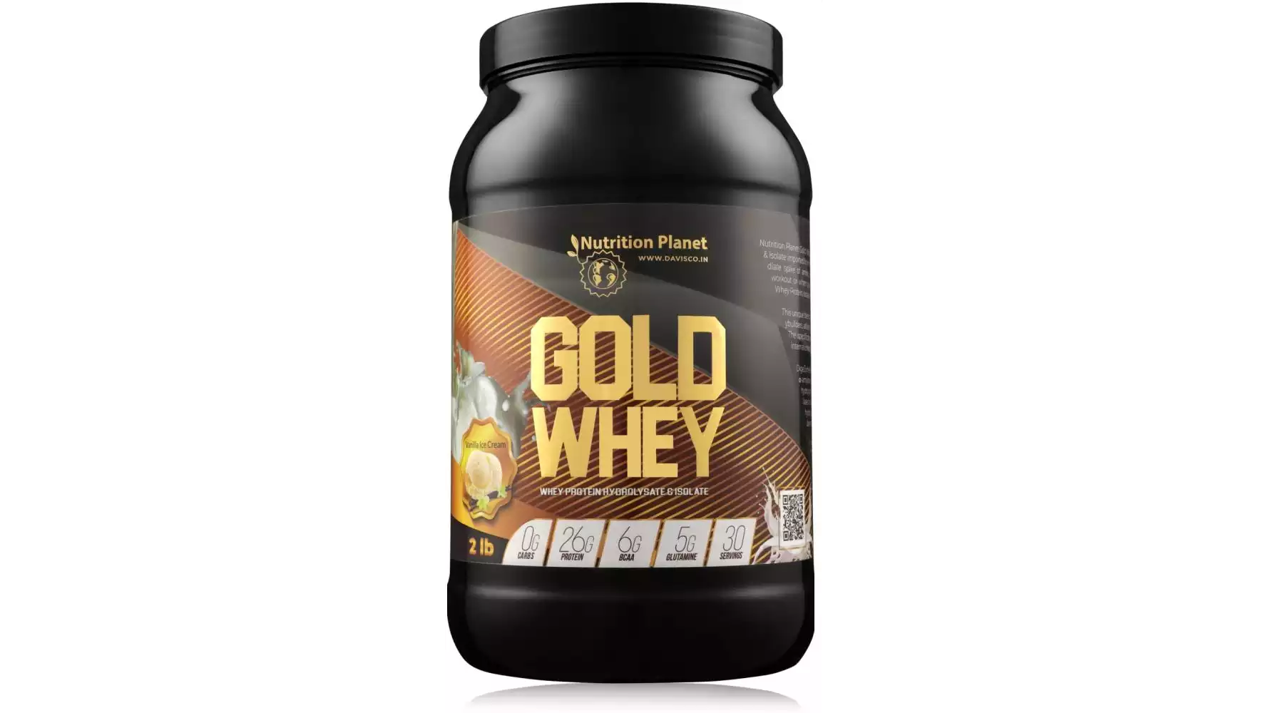 Nutrition Planet Gold Whey With Added Digezyme Vanilla Ice Cream (2lb)
