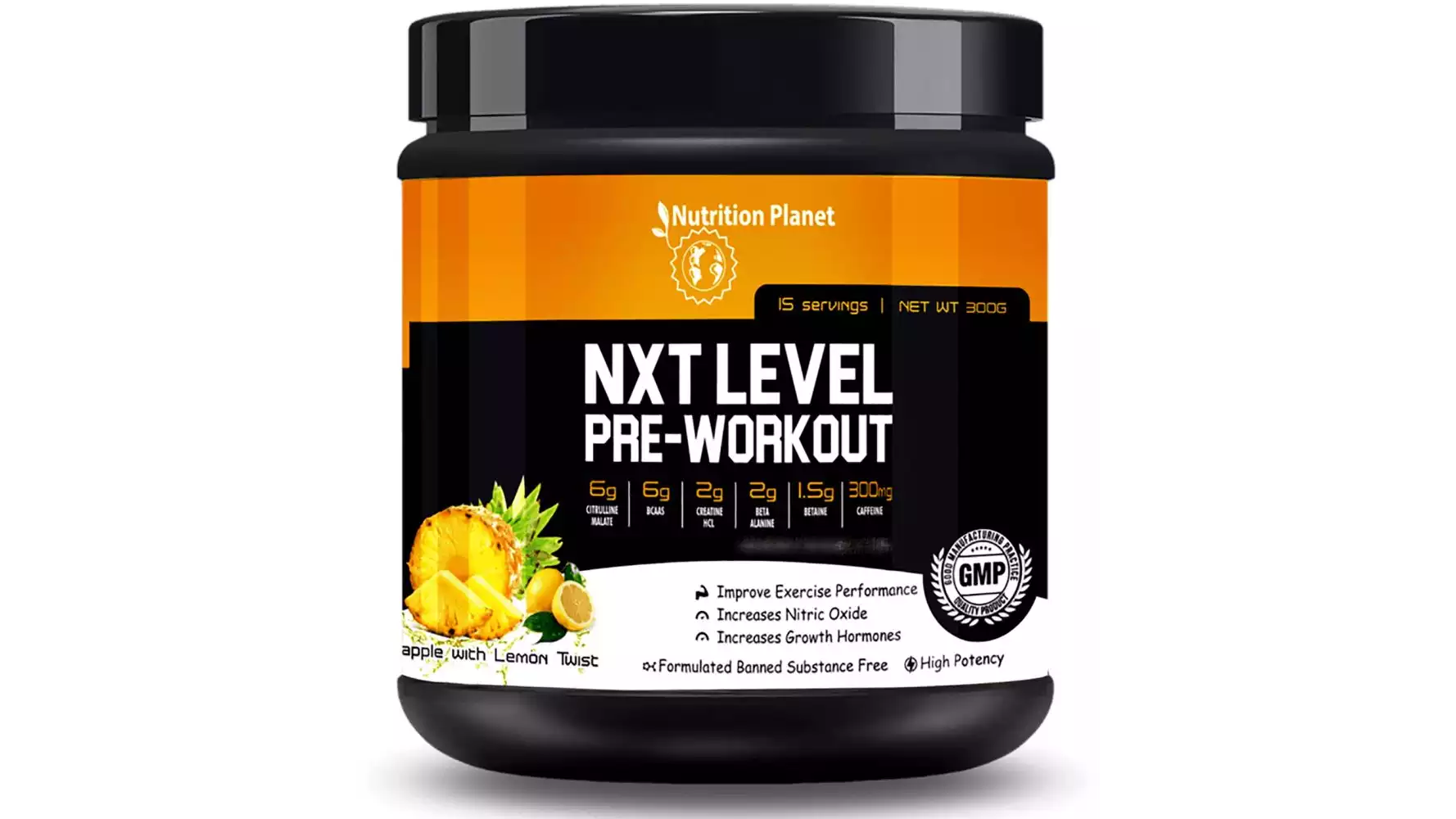 Nutrition Planet Nxt Level Pre-Workout Pineapple with Lemon Twist (300g)