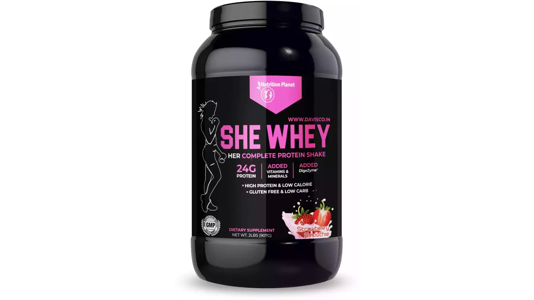 Nutrition Planet She Whey With Added Digezyme Strayberry Smoothie (2lb)