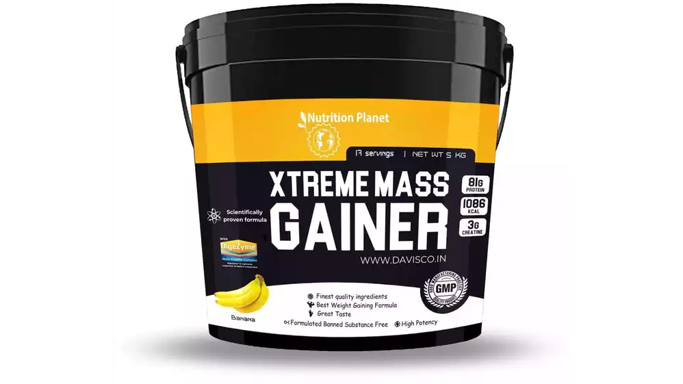 Nutrition Planet Xtreme Mass Gainer With Added Digezyme Banana (5kg)