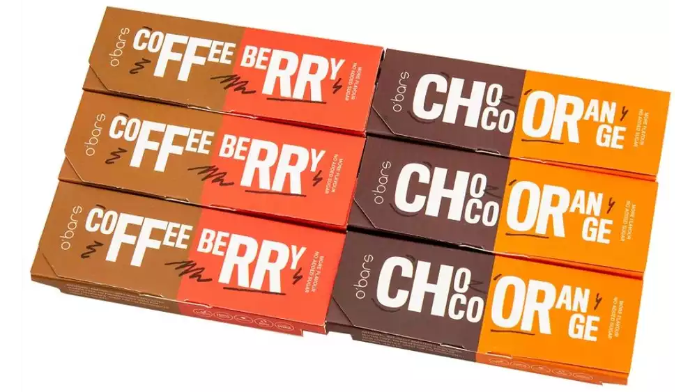 O Greens Coffee Berry Energy Protein Bars & Choco Orange Energy Protein Bars (6 Pieces Each) (1Pack)