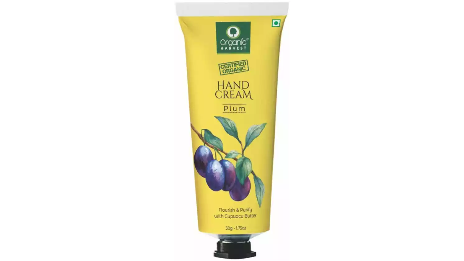 Organic Harvest Hand Cream, Plum, Nourish & Purify with Cupuacu Butter (50g)