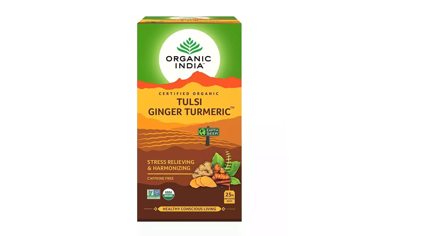 Organic India Tulsi Ginger Turmeric Tea (25Dip)