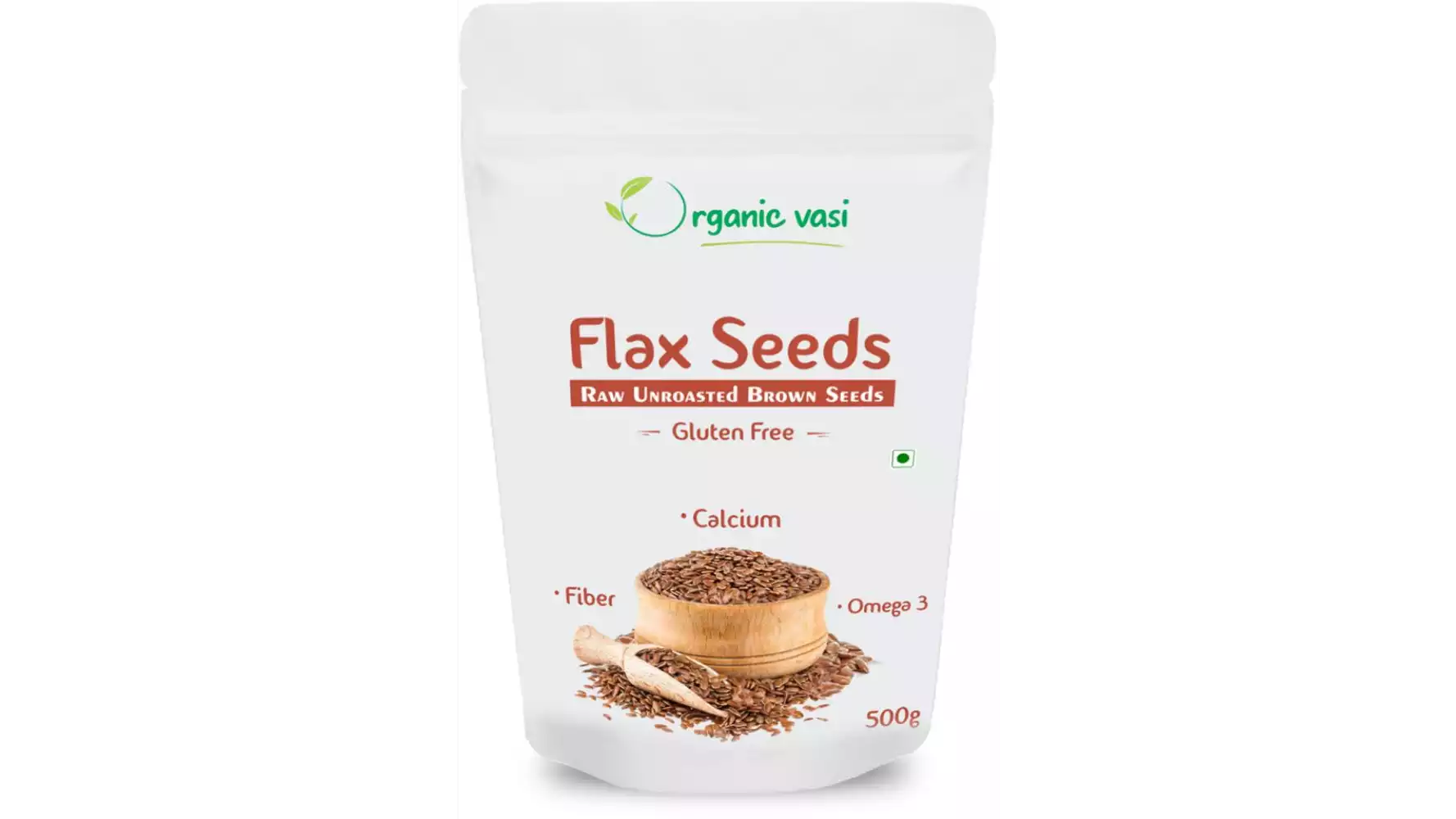 Organic Vasi Unroasted Raw Flax Seeds (500g)