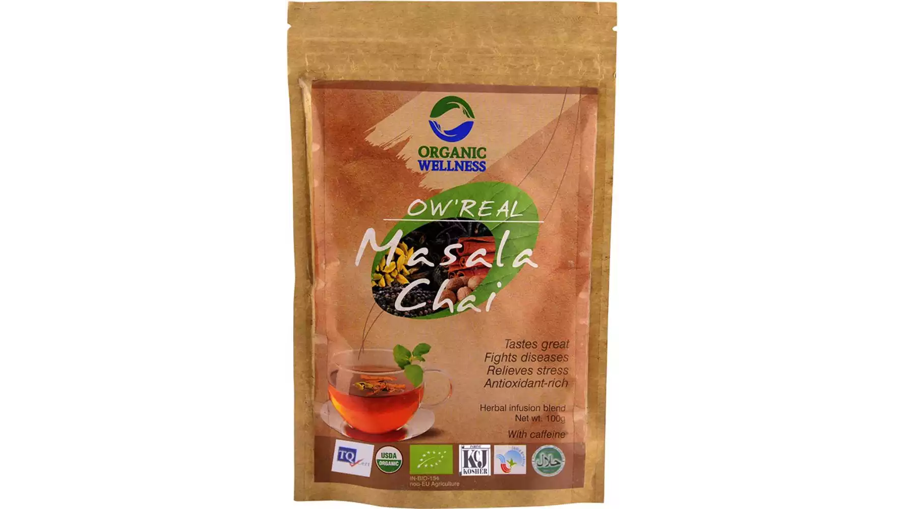 Organic Wellness Masala Tea Pouch (100g)
