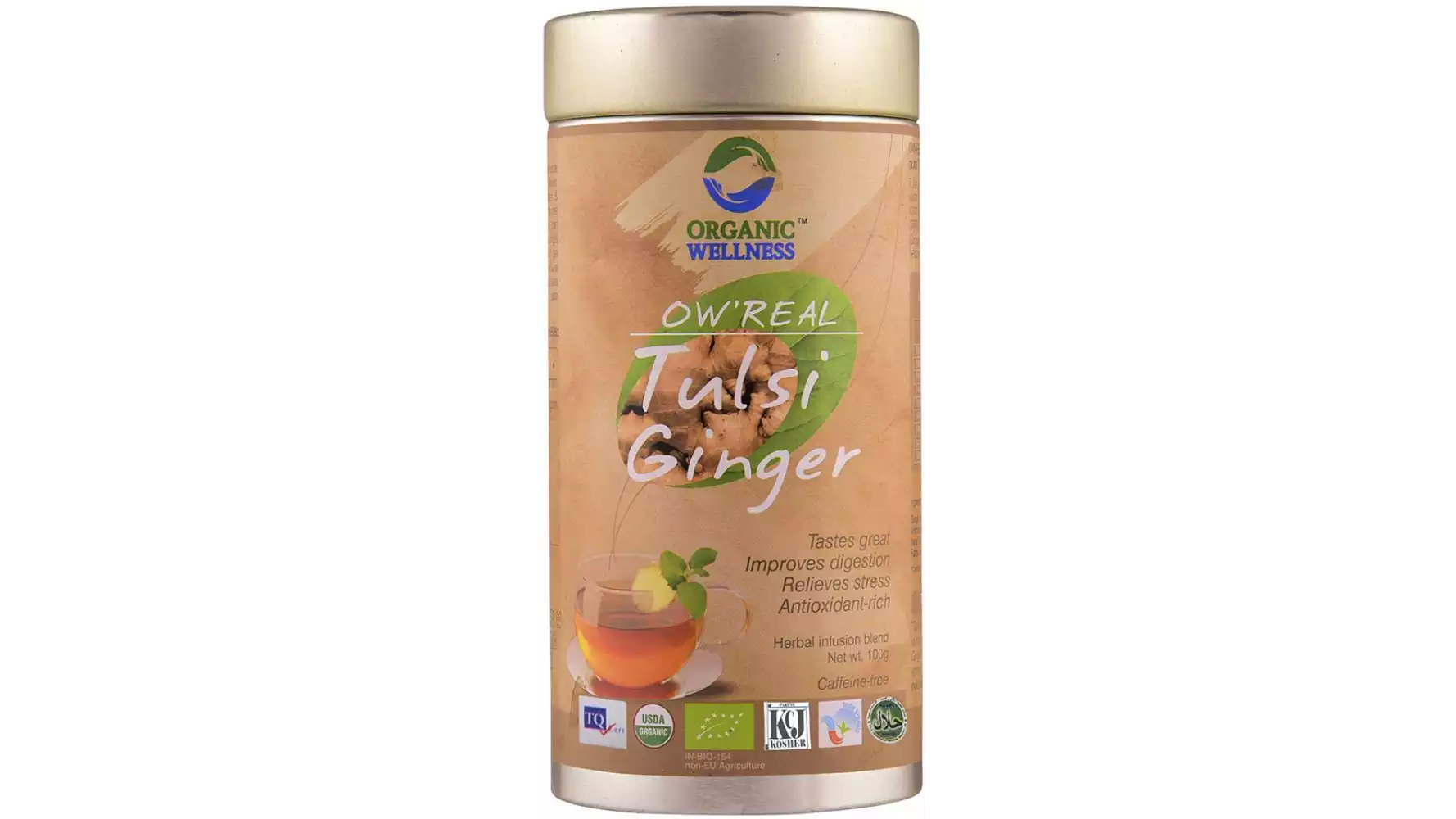 Organic Wellness Tulsi Ginger Tea (100g)