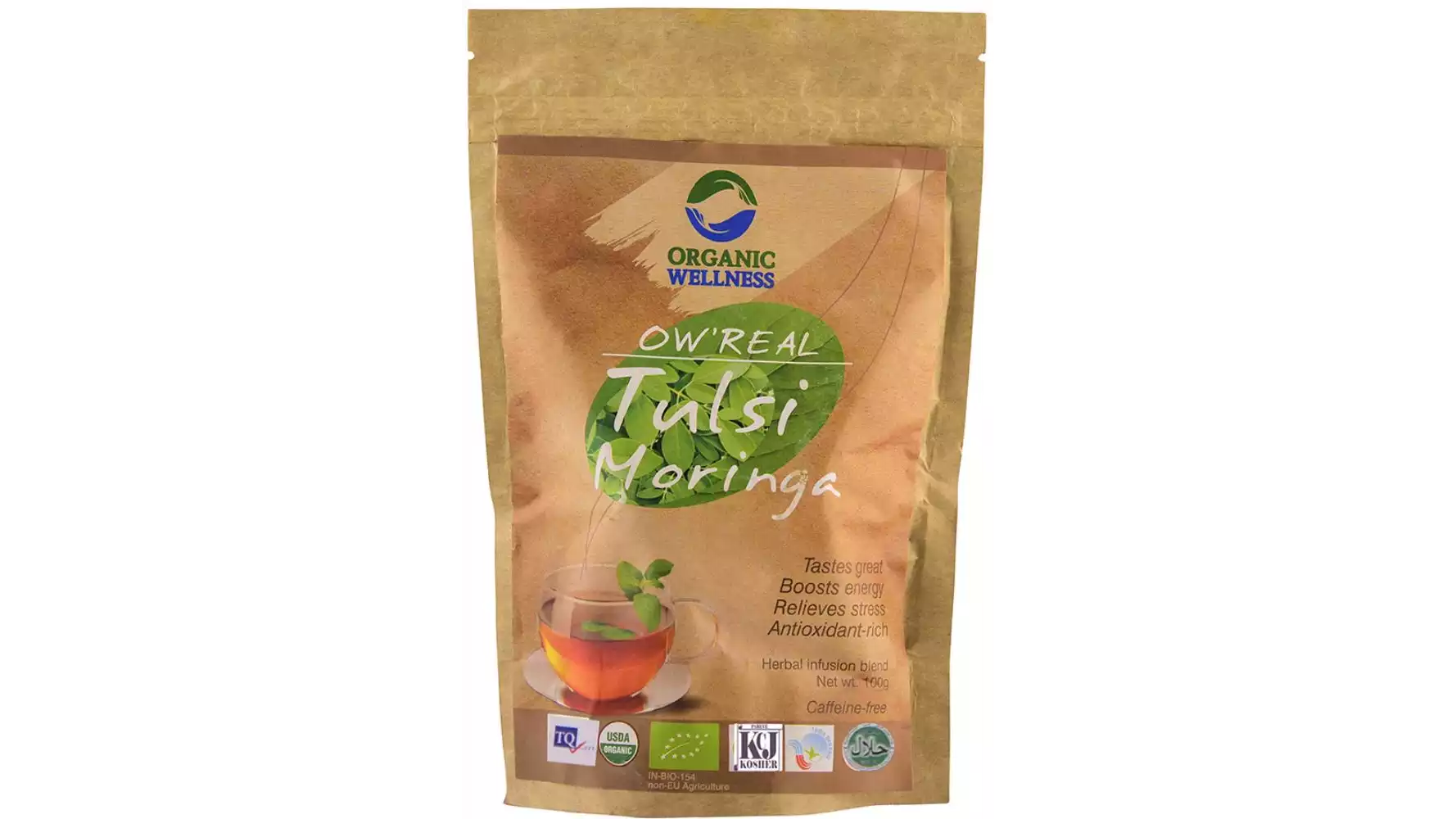 Organic Wellness Tulsi Moringa Tea Pouch (100g)