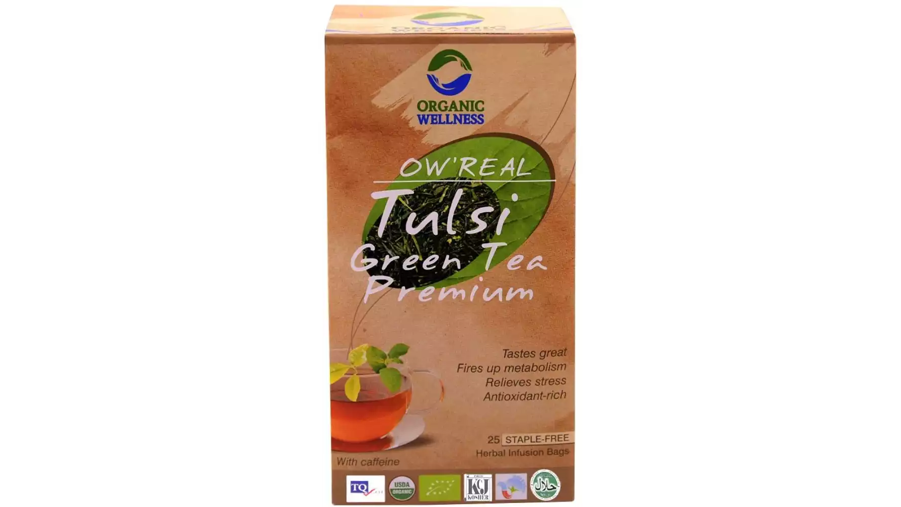 Organic Wellness Tulsi Premium Green Tea Bags (25Dip)