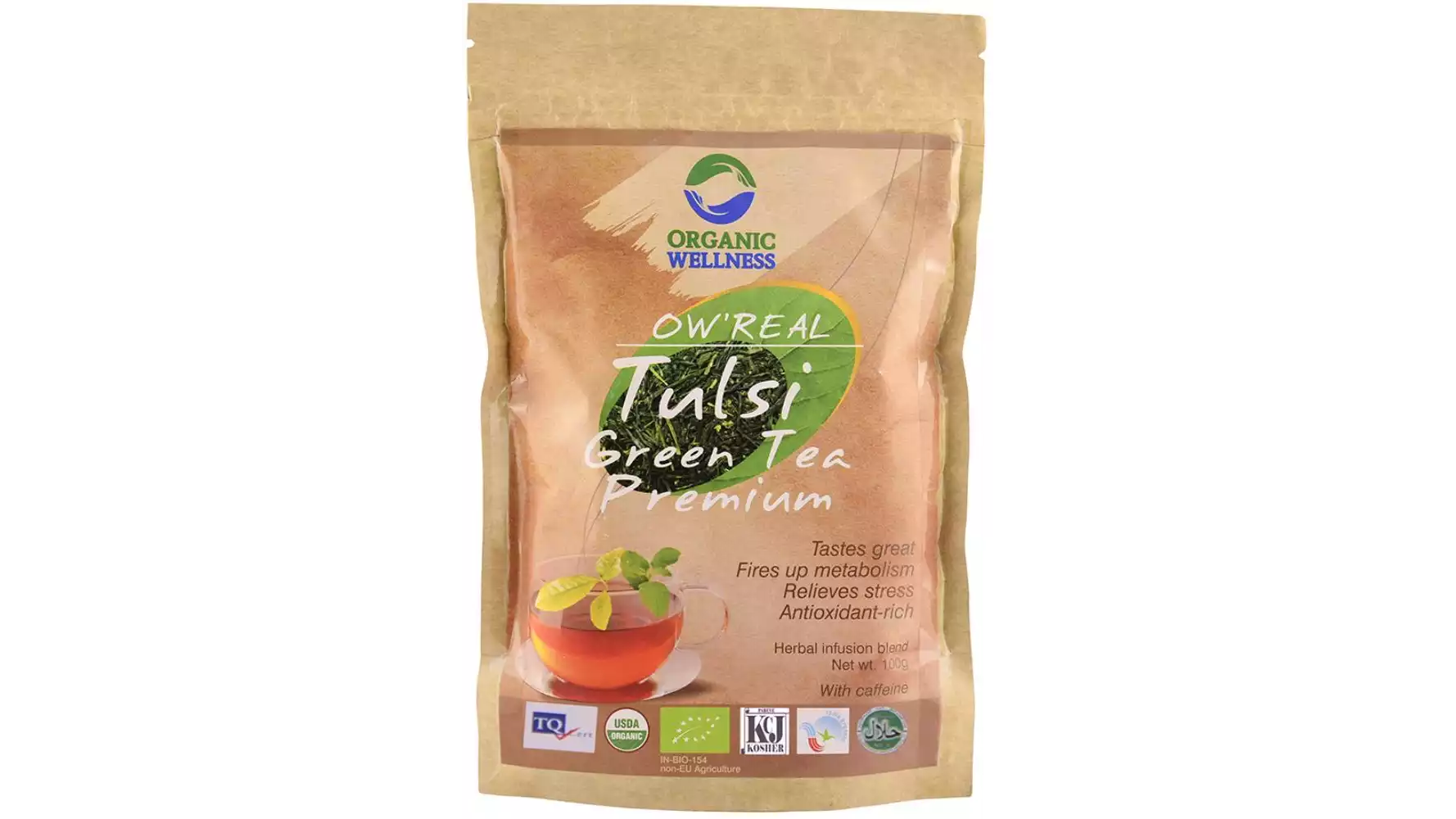 Organic Wellness Tulsi Premium Green Tea Pouch (100g)