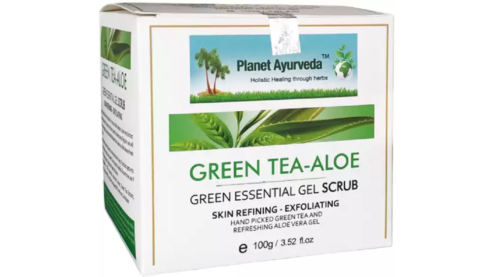 Planet Ayurveda Green Essential Gel Scrub (Green Tea-Aloe) (100g)