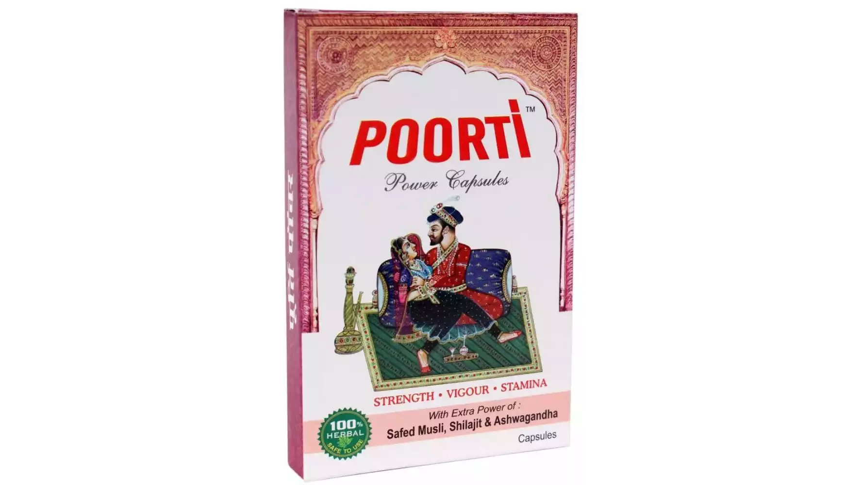 Poorti Capsules for Men's Enrich with Safed Musli, Ashwagandha & Shilajit extract (10caps)