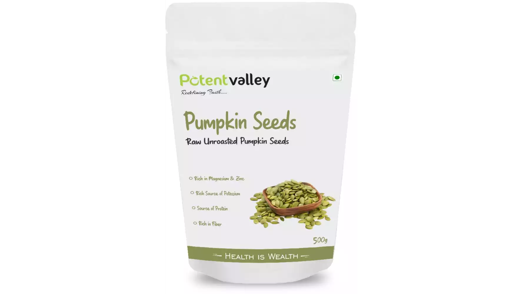 Potentvalley Raw Pumpkin Seeds (500g)