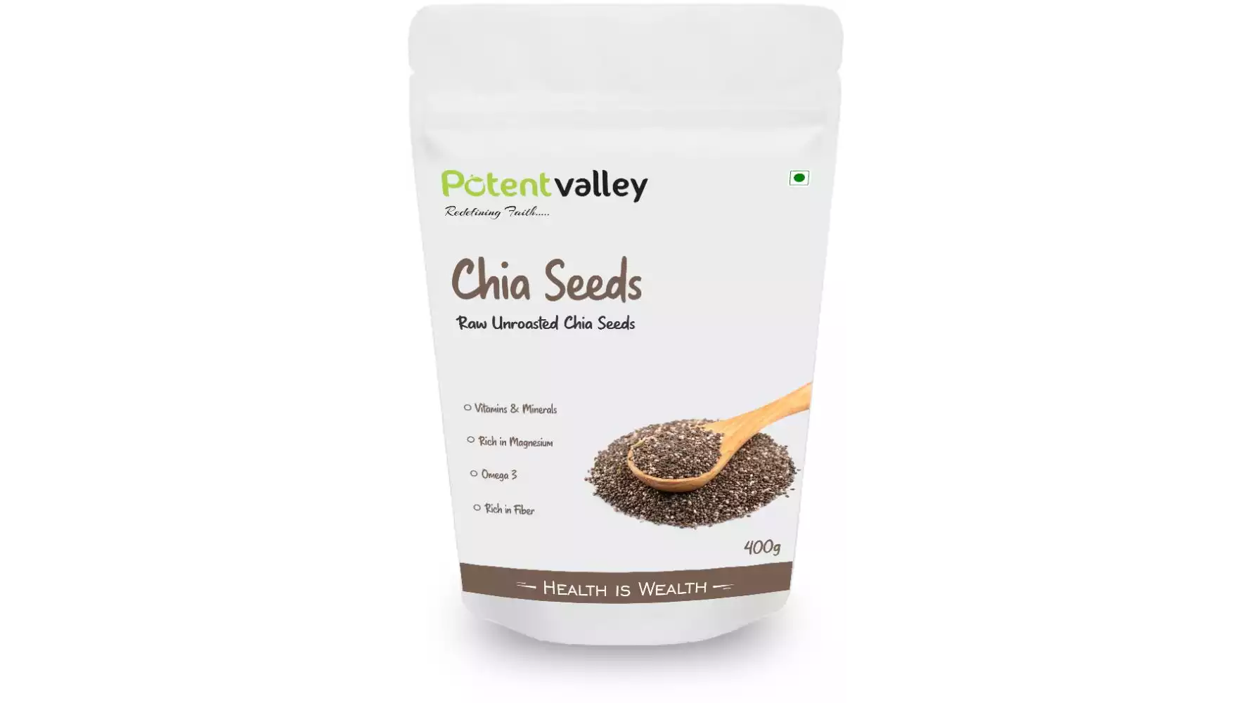Potentvalley Unroasted Chia Seeds (400g)