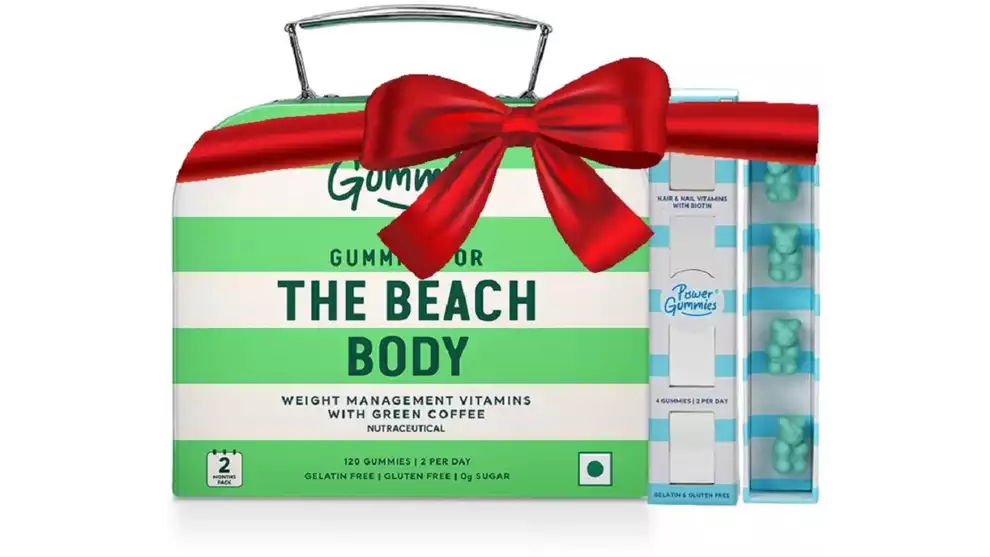 Power Gummies Beach Body Weight Management Vitamins Gummies + (4pcs) Free Hair & Nails Vitamins Gummies sample | (120pcs)