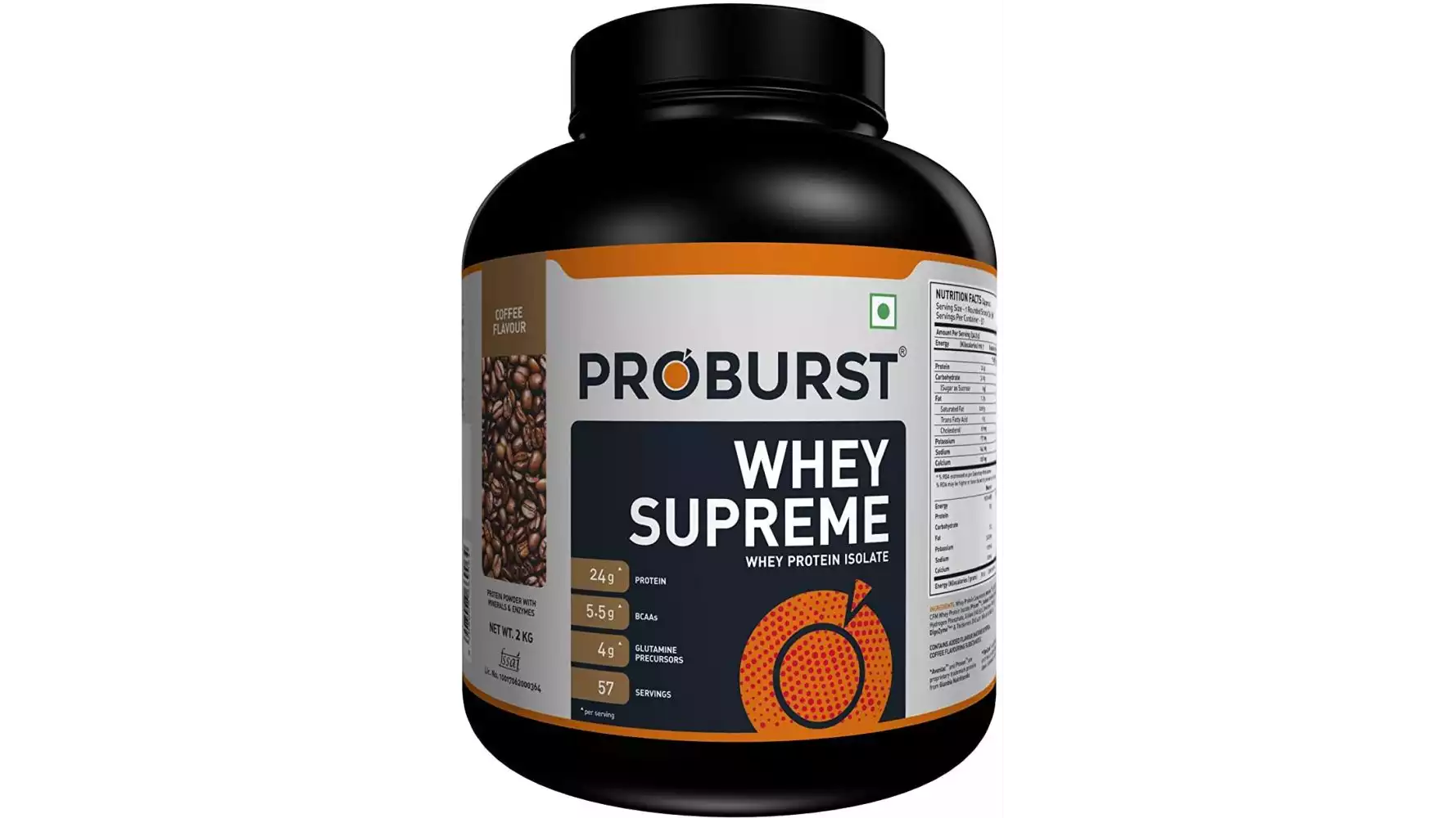 Proburst Supreme Whey Protein Powder Coffee (2kg)
