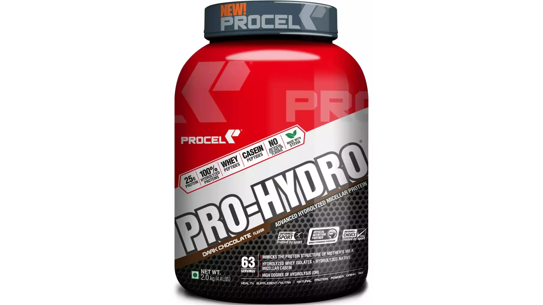Procel Pro Hydro Advanced Hydrolyzed Micellar Protein Powder Dark Chocolate (2kg)