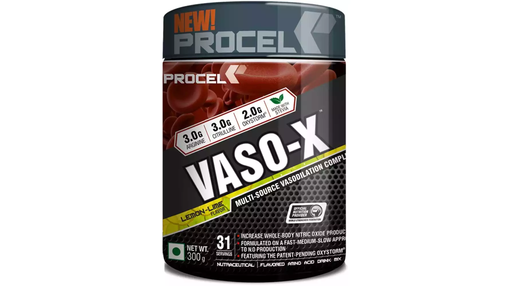 Procel Vaso X Advanced Nitric Oxide Booster Lemon Lime (300g)