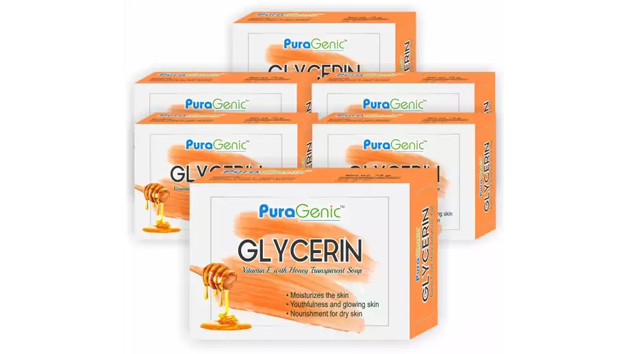 Puragenic Glycerin Transparent Soap (75g, Pack of 6)