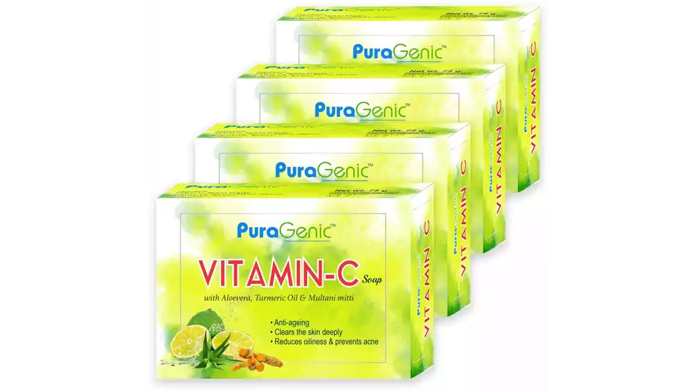 Puragenic Vitamin C Soap (75g, Pack of 4)