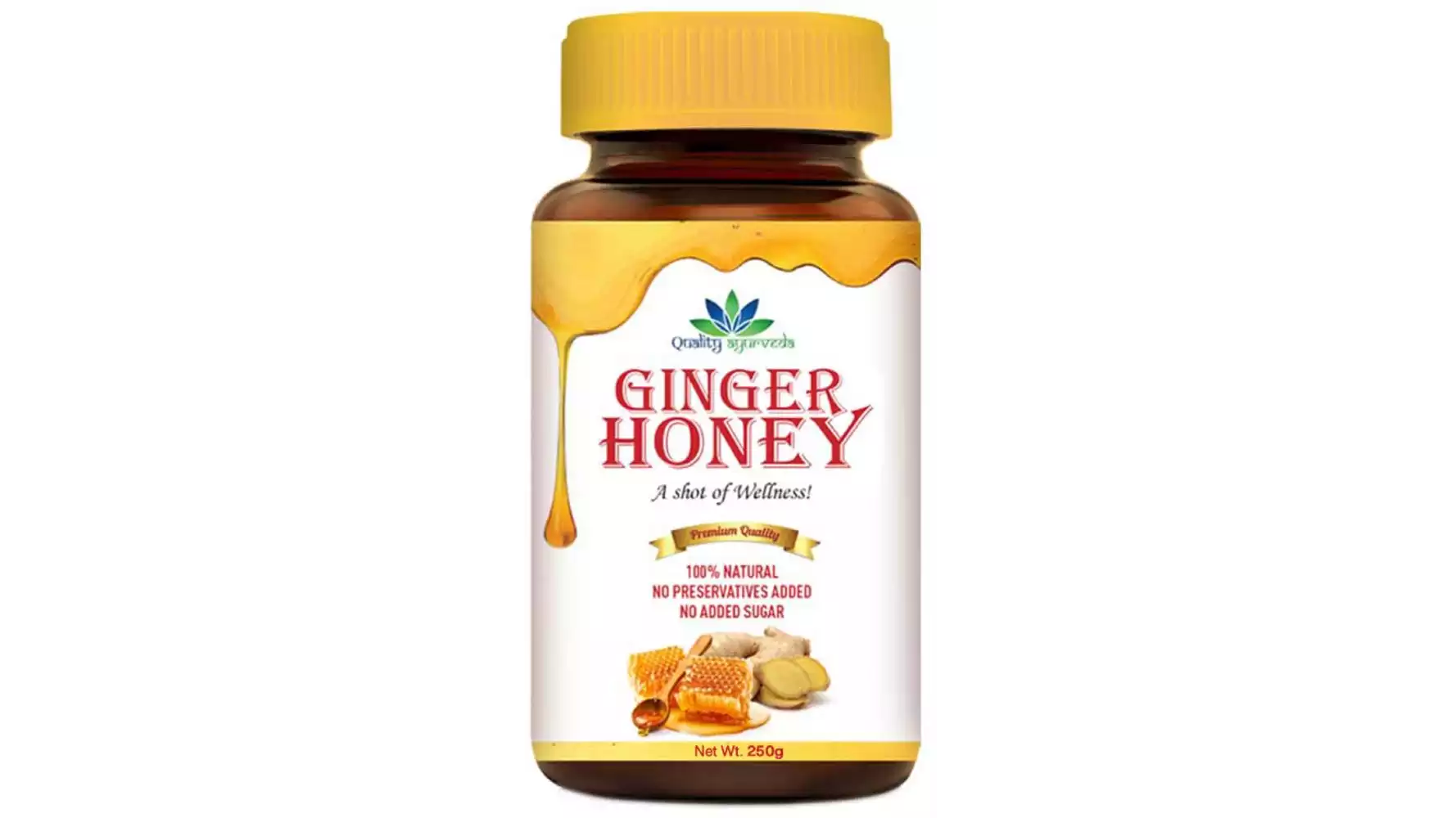 Quality Ayurveda 100% Natural & Pure Ginger Honey (250g)