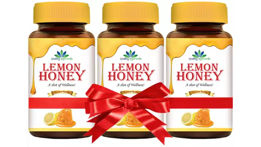 Quality Ayurveda 100% Natural & Pure Lemon Honey  (250g, Pack of 3)