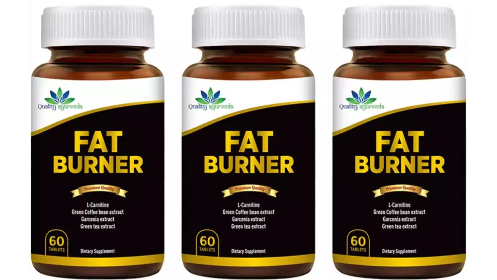 Quality Ayurveda Fat Burner With Green Coffee Garcinia Cambogia & Green Tea Extracts 1200Mg Tablet (60tab, Pack of 3)