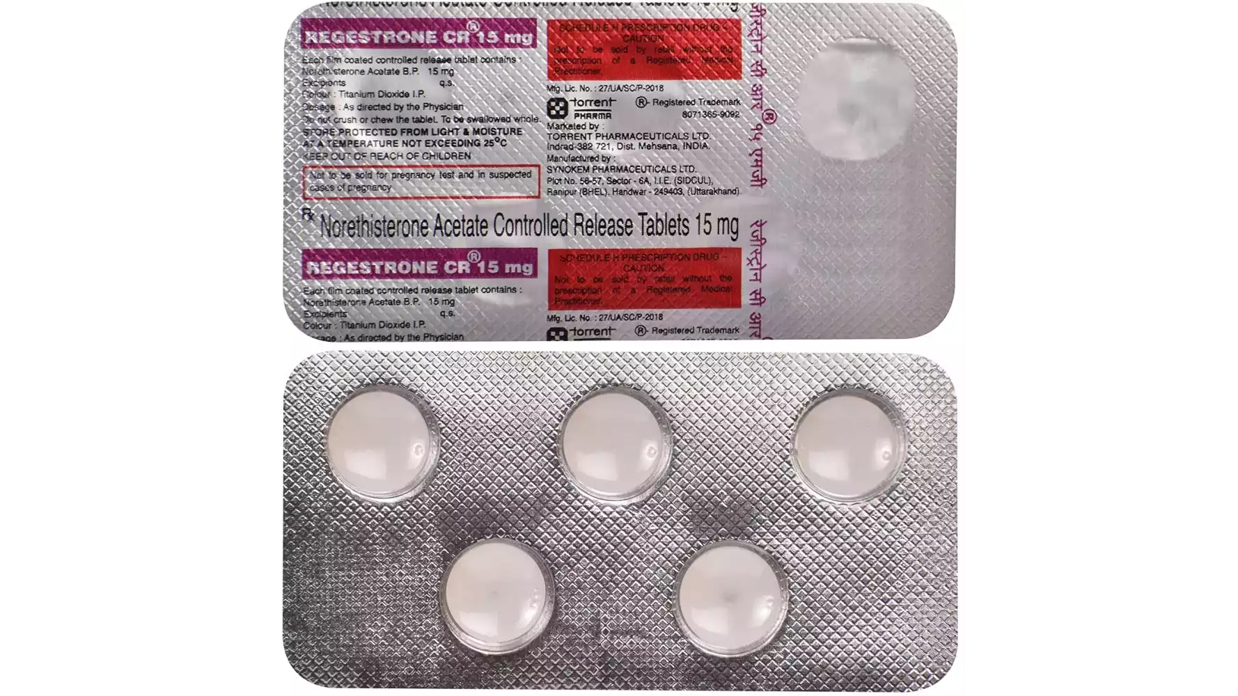 Regestrone CR Tablet (15mg) (5tab)