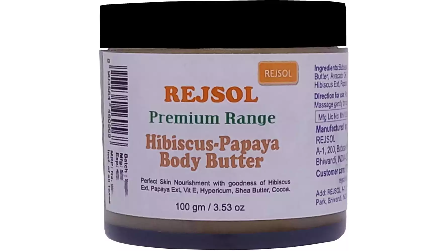 Rejsol Hibiscus -Papaya Body Butter (100g)
