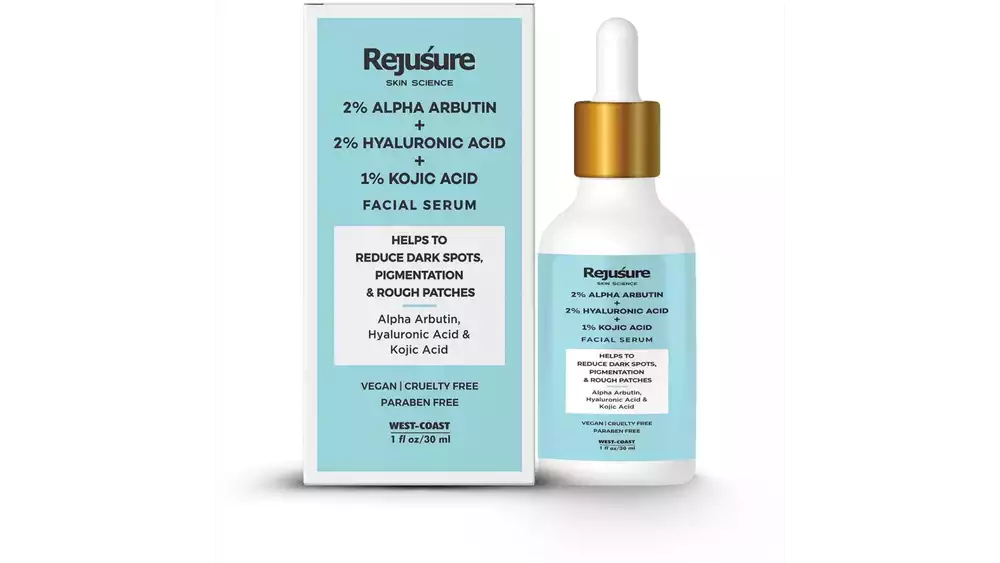 Rejusure Alpha Arbutin 2% + Hyaluronic Acid 2% + Kojic Acid 1% Face Serum (30ml)
