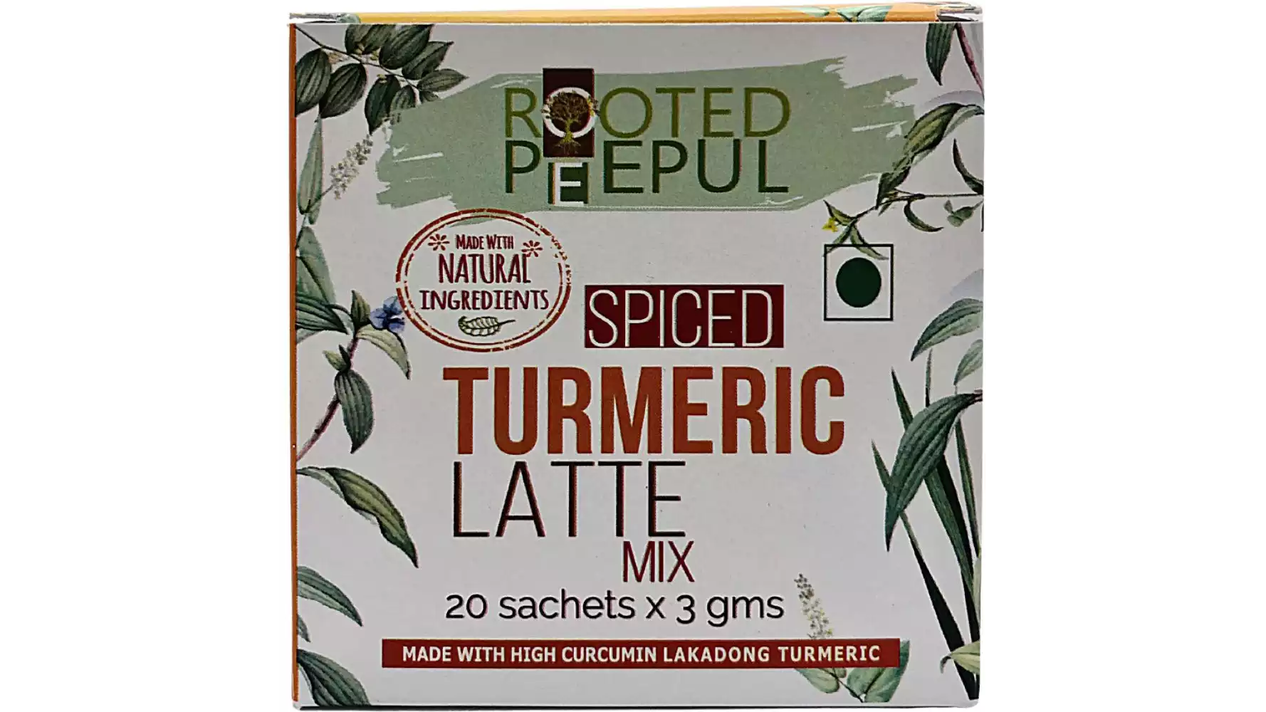 Rooted Peepul Spiced Turmeric Latte Mix Powder (20Sachet)