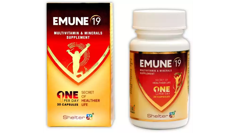 Shelter Emune 19 Multivitamin & Minerals Supplement (30caps)