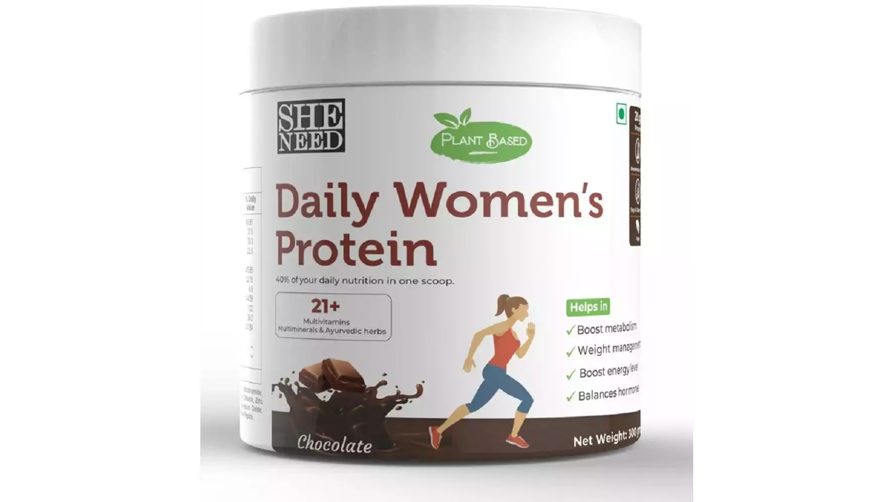 SheNeed Daily Women Protein Drink Chocolate Flavour (300g)