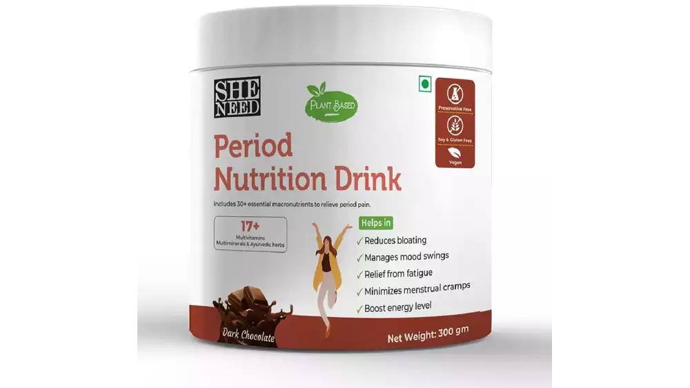SheNeed Period Nutrition Drink Dark Chocolate Flavour (300g)