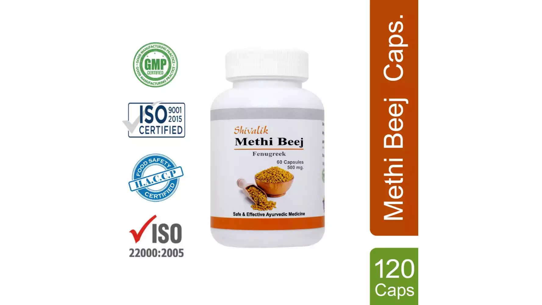 Shivalik Herbals Methi Beej Fenugreek Capsule  (60caps, Pack of 2)