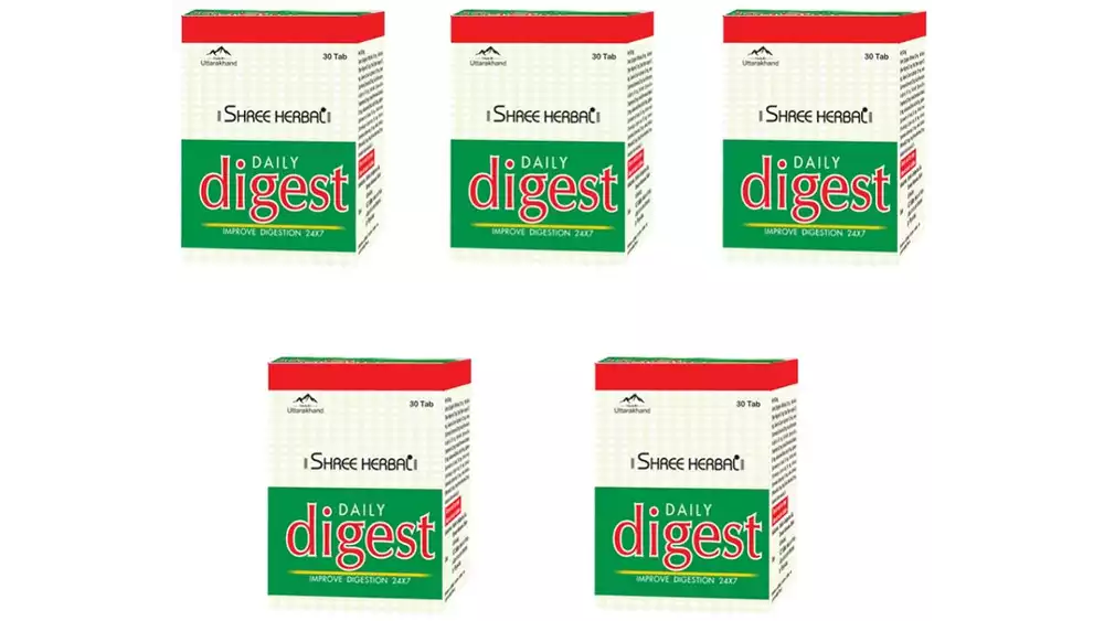 Shree Herbal Daily Digest Tablets (30tab, Pack of 5)