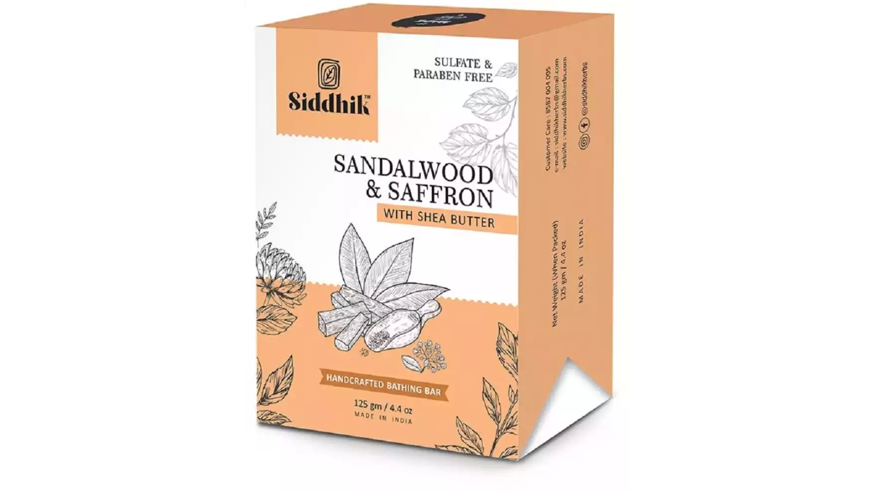 Siddhik Sandalwood & Saffron Soap With Shea Butter (125g)