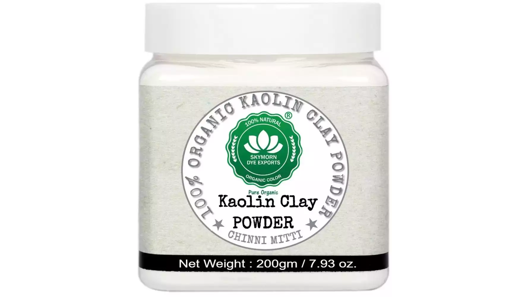 SkyMorn Pure Organic 100% Natural Kaolin Clay Powder (200g)
