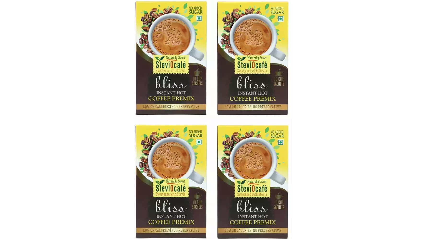 Steviocafe Coffee Premix {Cup} (10Sachet, Pack of 4)
