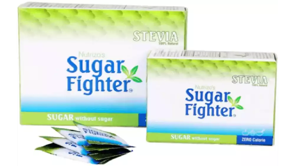 Sugar Fighter Stevia Zero Calories & Fat Free Sweetener (20Sachet, Pack of 2)